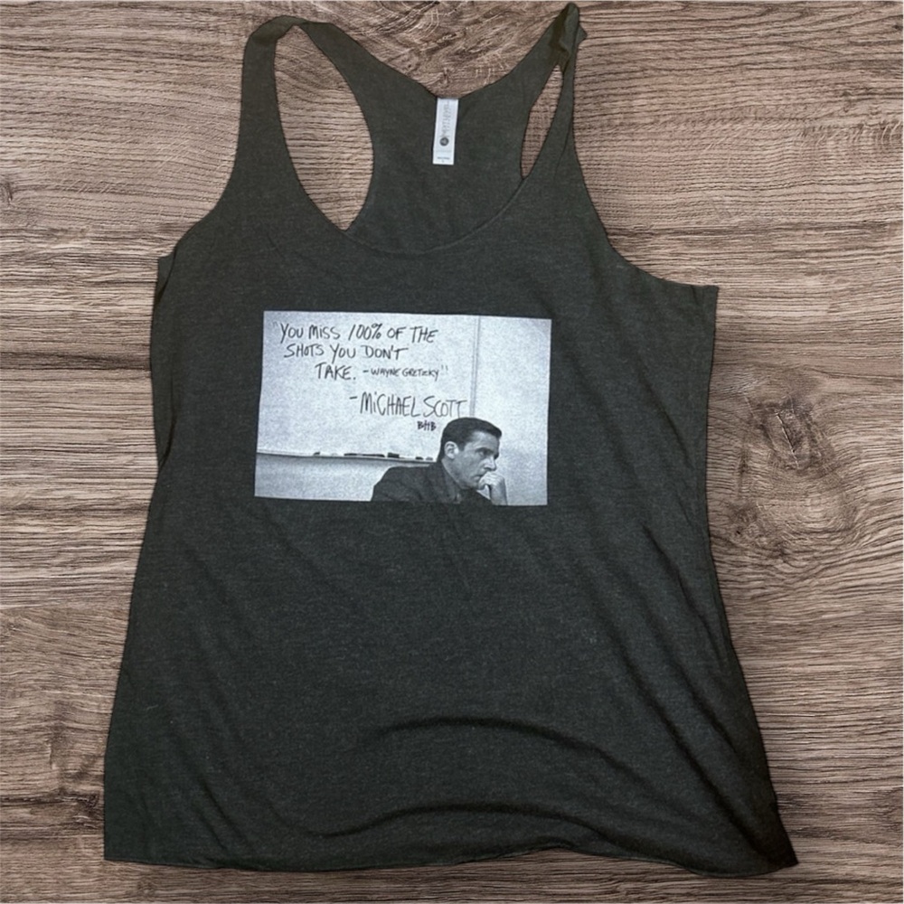 The office Graphic Tank Top with Quote
